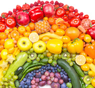 The benefits of the food rainbow : http://health.sunnybrook.ca/food-nutrition/food-colours-rainbow/