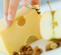 Cheese and apples