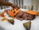 Baby dressed as pumpkin