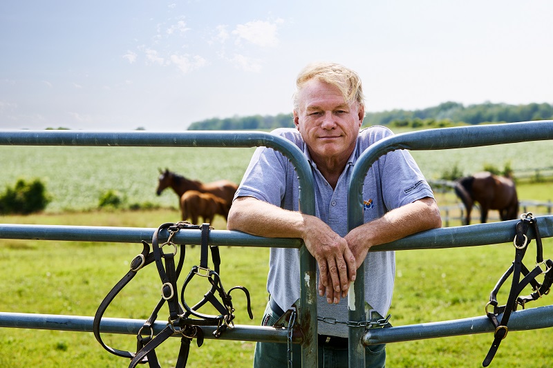James in his horse farm