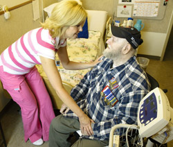 Veteran and caregiver