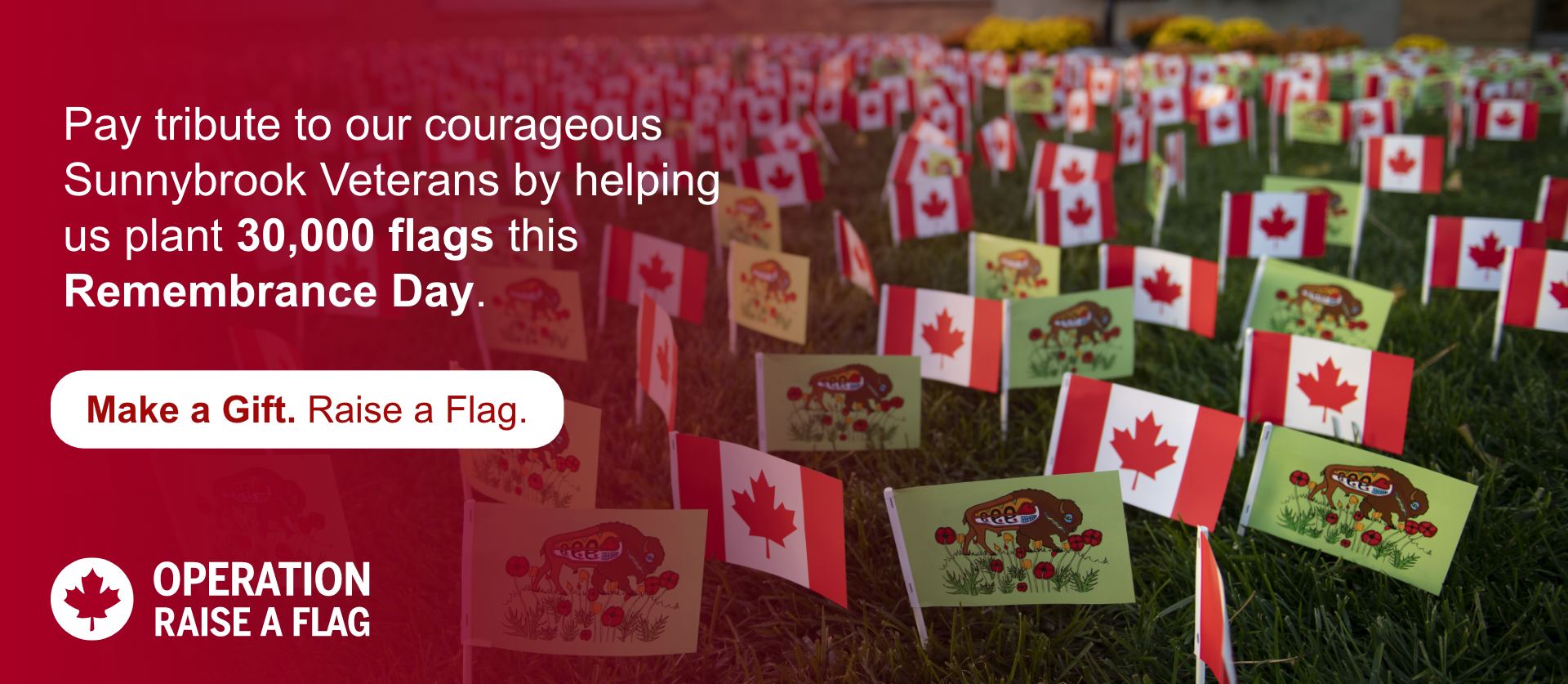 Make a gift. Raise a Flag. Support our veterans