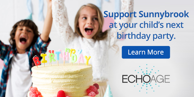 Support Sunnybrook at your child's next birthday party : https://sunnybrook.ca/foundation/content/?page=ways-to-give-birthday-giving