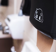 Paper towel or electric hand dryer? :  http://health.sunnybrook.ca/navigator/dry-hands-hygiene-paper-towel-hand-dryer/