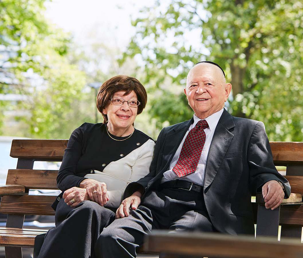 Leib Wagschal, pictured with his wife Charlotte. Both are grateful for the care Leib received
