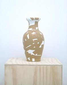 Bone Tape shown on a vase.
