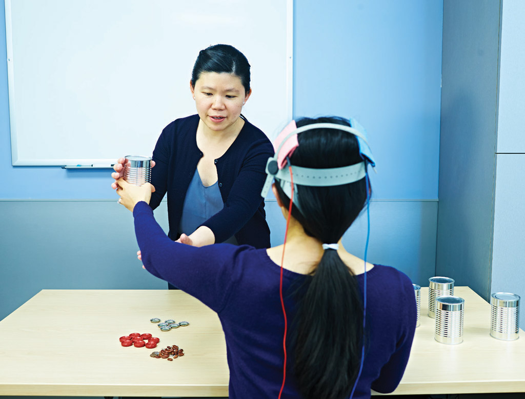 Dr. Joyce Chen researching the use of noninvasive brain stimulation