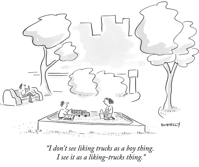 Comic: I don't see liking trucks as a big boy thing. I see it as a liking-trucks thing.