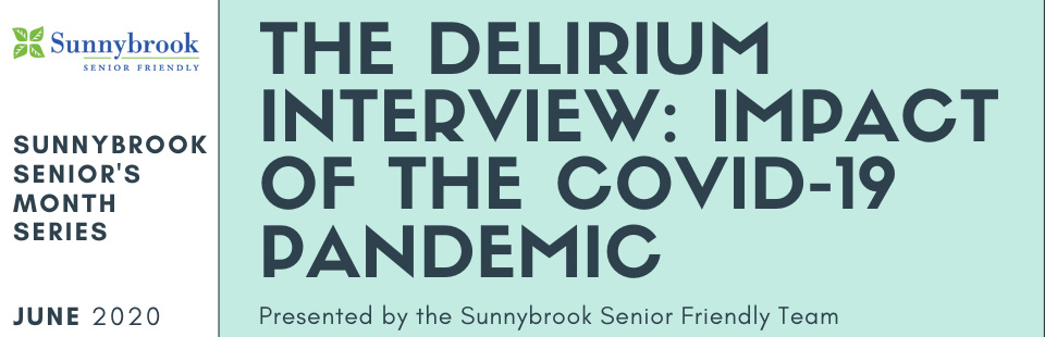 The delirium interview banner.