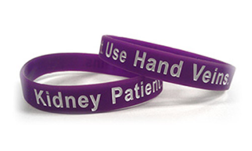 Bracelet: Kidney patients: Use hand veins