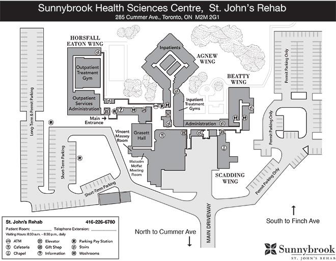 St John's Rehab map