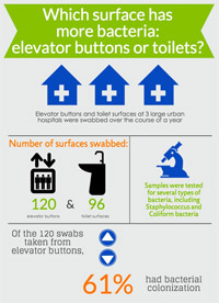 Elevator bacteria infographic