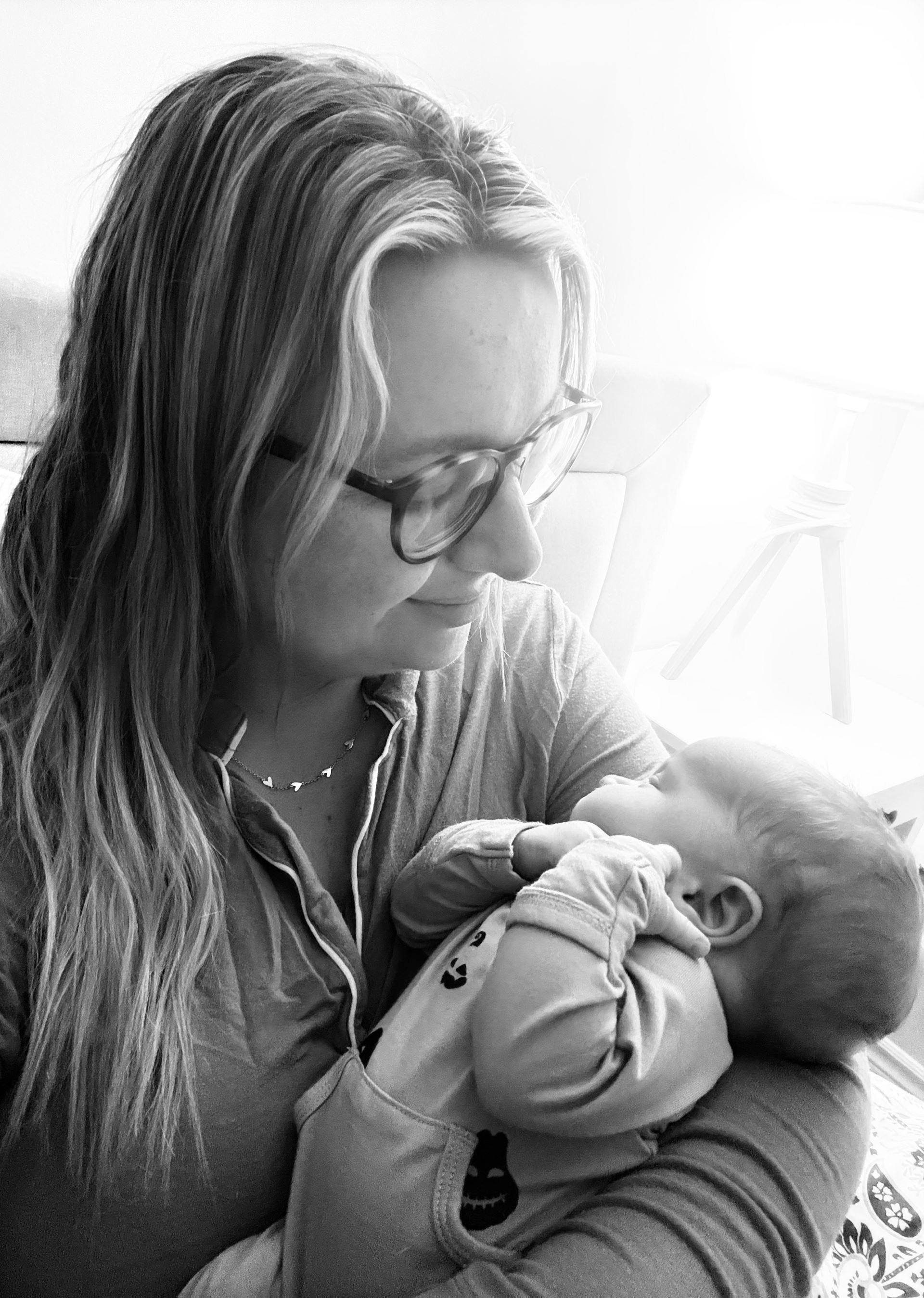 Sandra Lyall with her baby