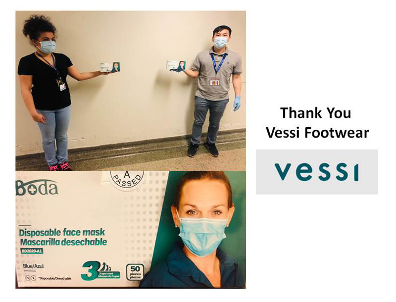 A donation of PPE equipment by Vessi Footwear.