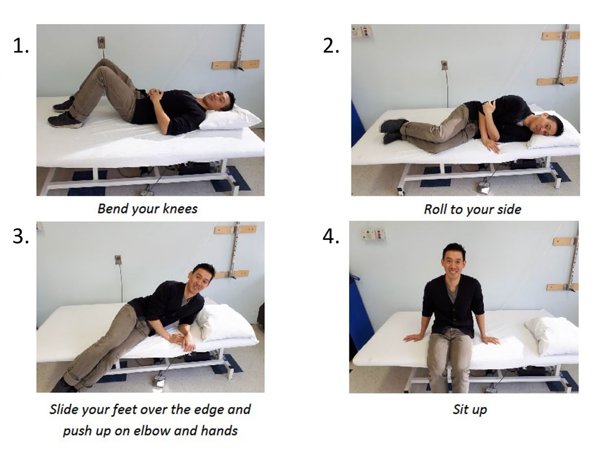 What is the best position to sit after back surgery?