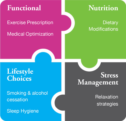four areas of prehabilitation