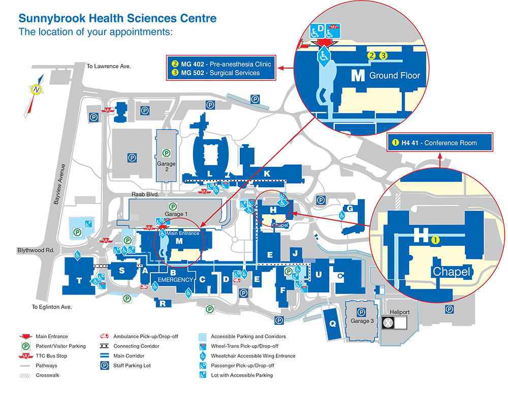 Location of appointments for your coronary bypass surgery - Sunnybrook ...