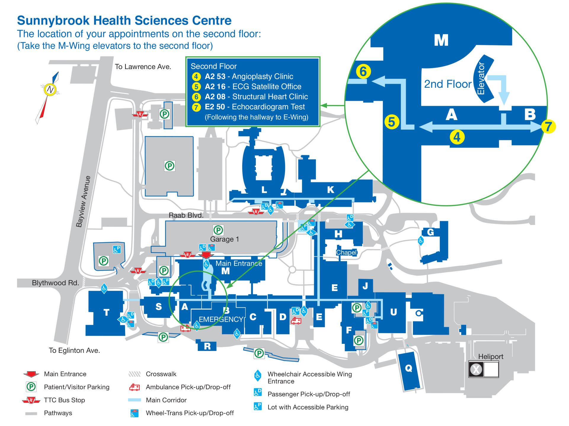 Map of appointments: ground floor
