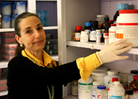 Patti Benveniste at work in one of our labs