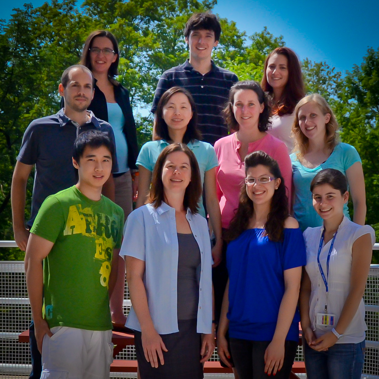 A photo of the members of the Brain Group, taken in summer outside